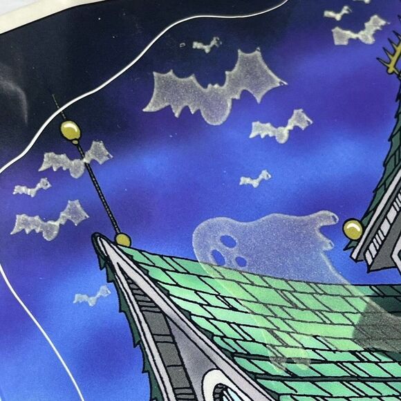 Vintage Halloween Glow In The Dark Haunted House Window Cling - Picture 5 of 6